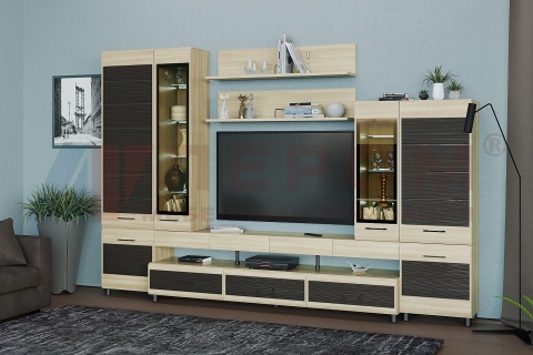 Гостиная-Стенка Камелия №3 (В-2172 х Ш-3240 х Г-452 мм)